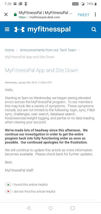 myfitnesspal-issue