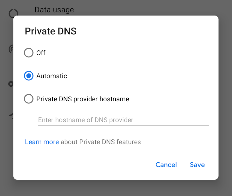 Did Xiaomi remove Private DNS feature from Android Pie based MIUI 10?