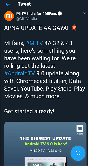 Mi-TV-4A-32-43-Android-Pie-update