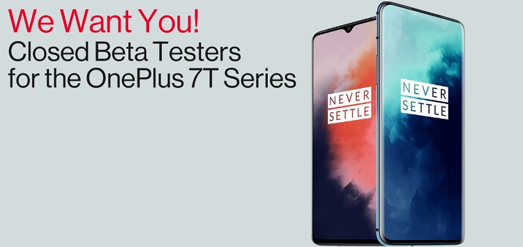 OnePlus 7T series closed beta program is now open for recruitment