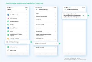 Realme-disable-content-recommendations