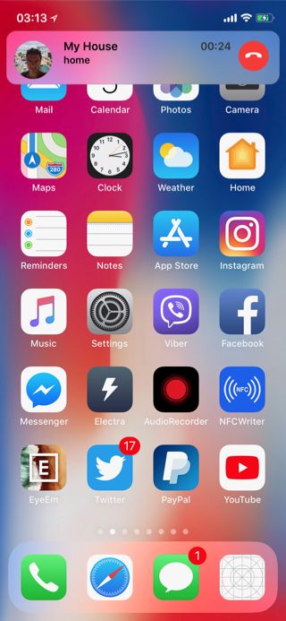 callbar xs for ios 13 inline