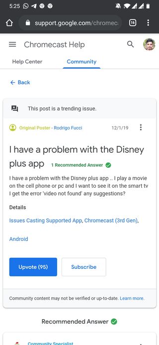 disney plus google forum