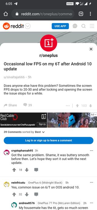 OnePlus 6 frame drops issue