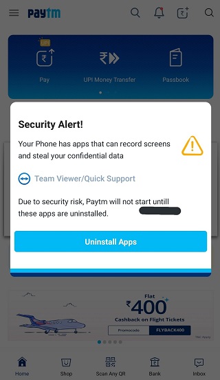 Paytm-blocking-TeamViewer-users