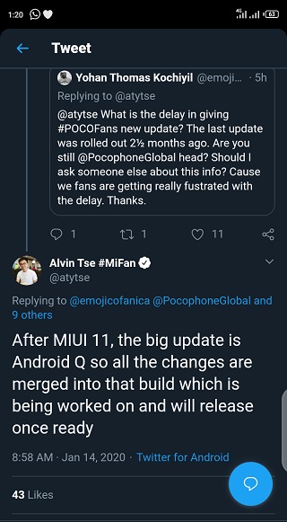 Poco-F1-Android-10-update-release