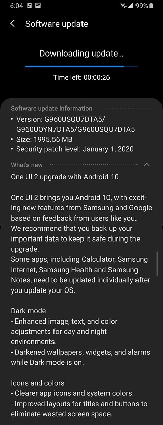 US-Galaxy-S9-Android-10-update-Xfinity-Mobile