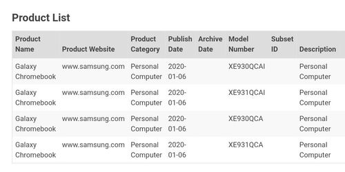 XE930QCAI samsung chromebook bt sig