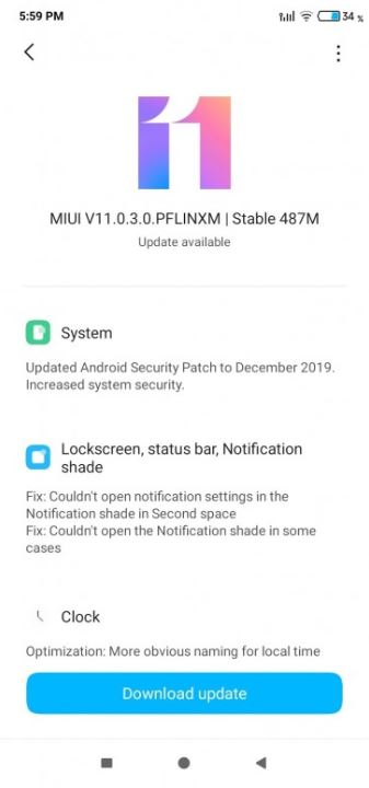 december update redmi 7