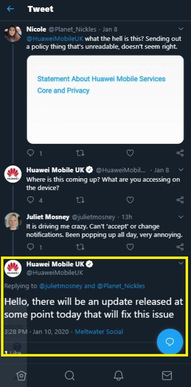 huawei tweet