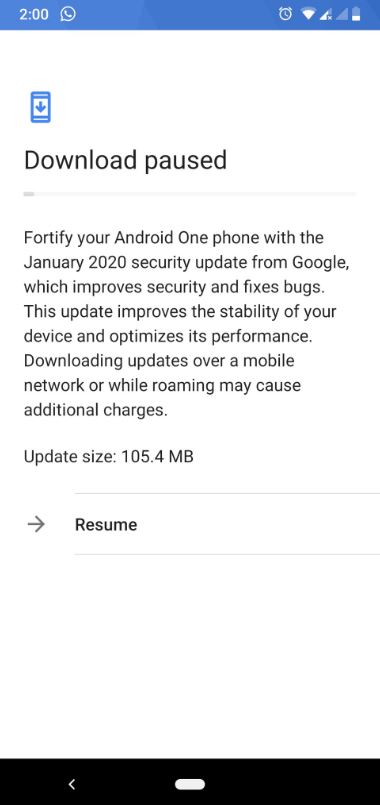 mi a2 lite january update