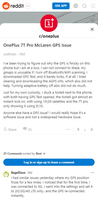 op 7t pro 5g gps bug