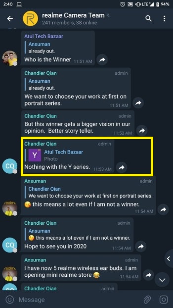 y series telegram