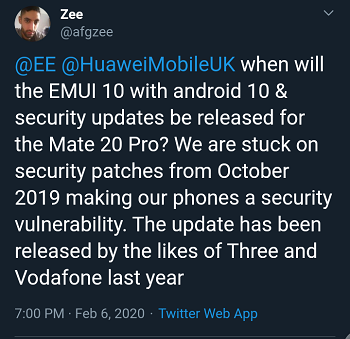 Mate-20-Pro-Android 10 OTA on-EE-UK