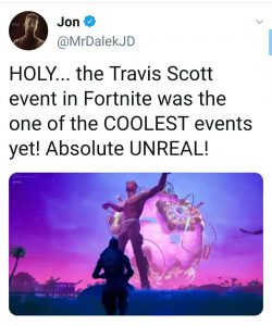 Fortnite Travis Scott event