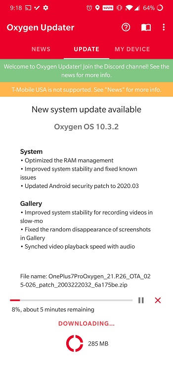 oneplus 7 pro march update