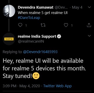 Realme-5-Android-10-update