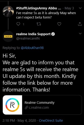 Realme-5s-Android-10-update