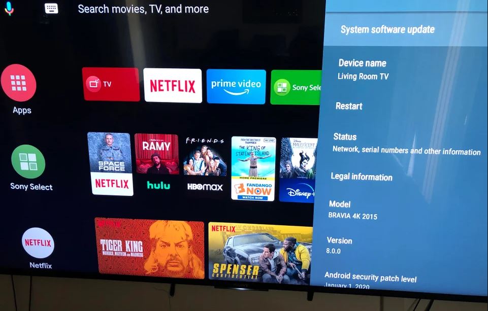 Sony Bravia 2015 Android TV 8.0 update with January 2020 security patch arrives