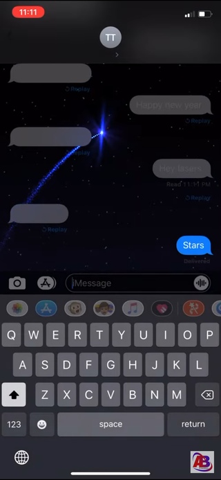 ios shooting star effect