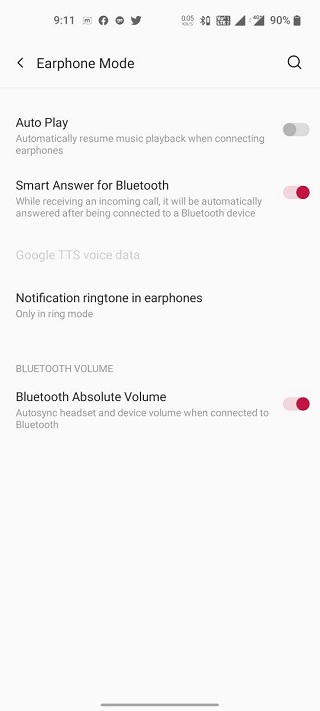 oneplus 8t no speak caller id in earphone mode