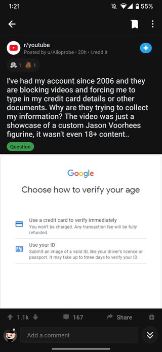 youtube age verification