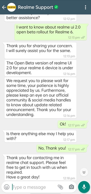 realme-6-android-11-open-beta-customer-suppot
