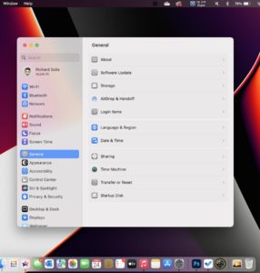 macOS 13 Ventura System settings